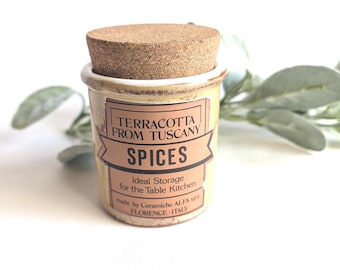 French Spice  Condiment Jar Stoneware Jar