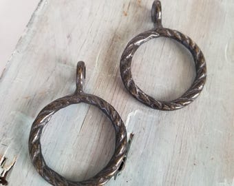 Cast Metal French Wreath Drawer Ring Pulls
