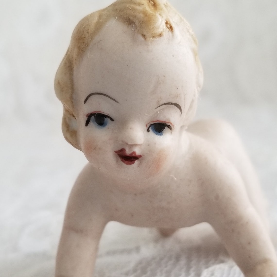 Porcelain Twin Figurines Bisque Twin Baby Girls Figurine Set Etsy