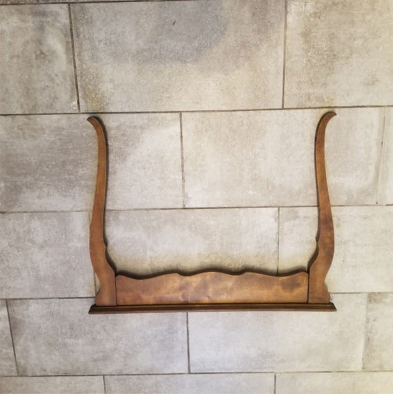 Antique Vintage Wood Dresser Mirror Harp Hardware 32 X 25 Replacement For