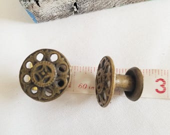 Victorian Cast Brass Drawer Cabinet Knob Pull, Original Hardware, Salvage Hardware,