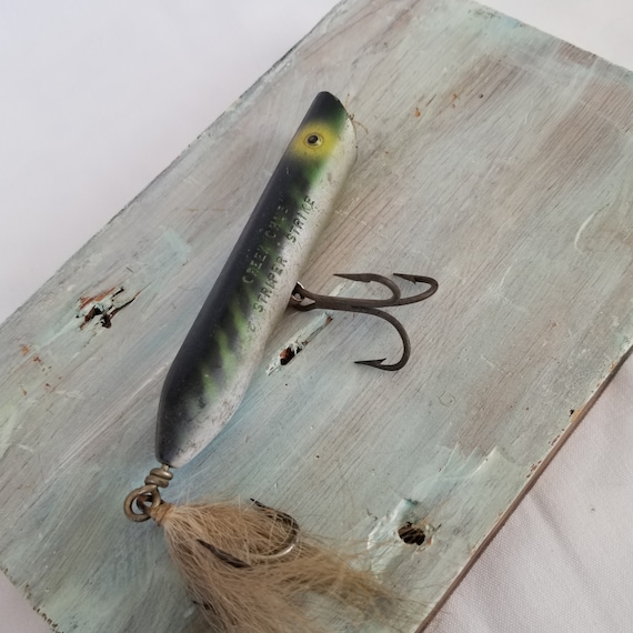 Vintage Creek Chub Striper Strike, Green 5 Vintage Fishing Lure, Man Cave  Decor, Shadow Box Lures, 