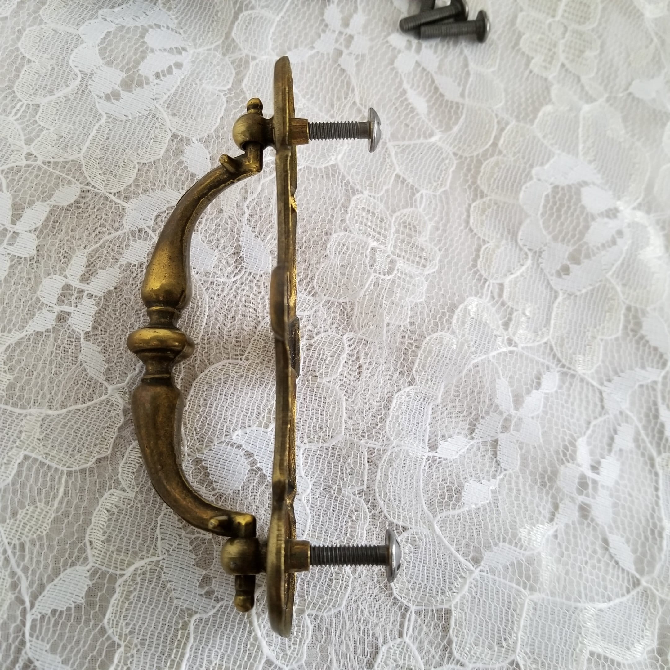 Brass Drawer Pulls Restoration Hardware Vintage Etsy