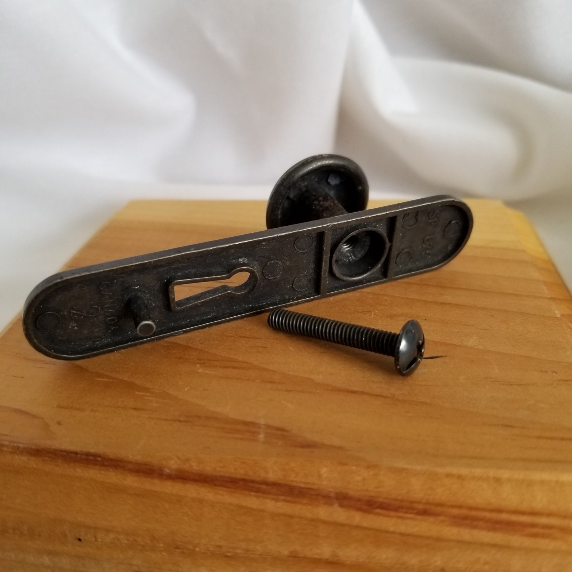 Armoire Door Handle Plate with Keyhole 3 1/2 Etsy