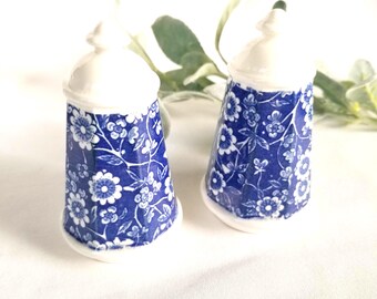 Blue n White Floral Ceramic Salt & Pepper Shaker Set