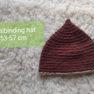 Nagelbindningshatt 53-57 cm. 100% ull. Vikingahatt