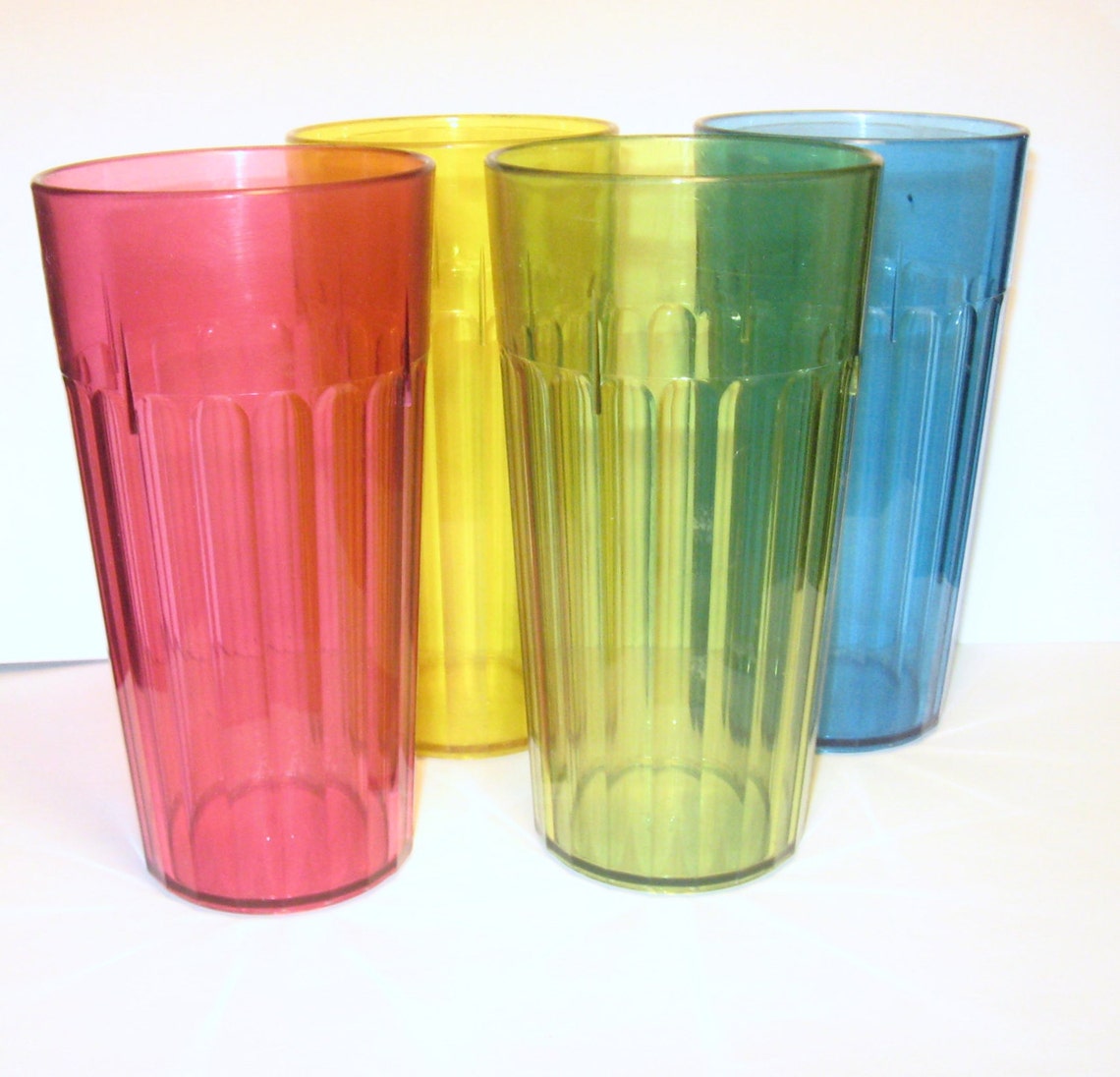 Vintage TUMBLERS 1960's Color Plastic Cups Plastic Glasses Etsy