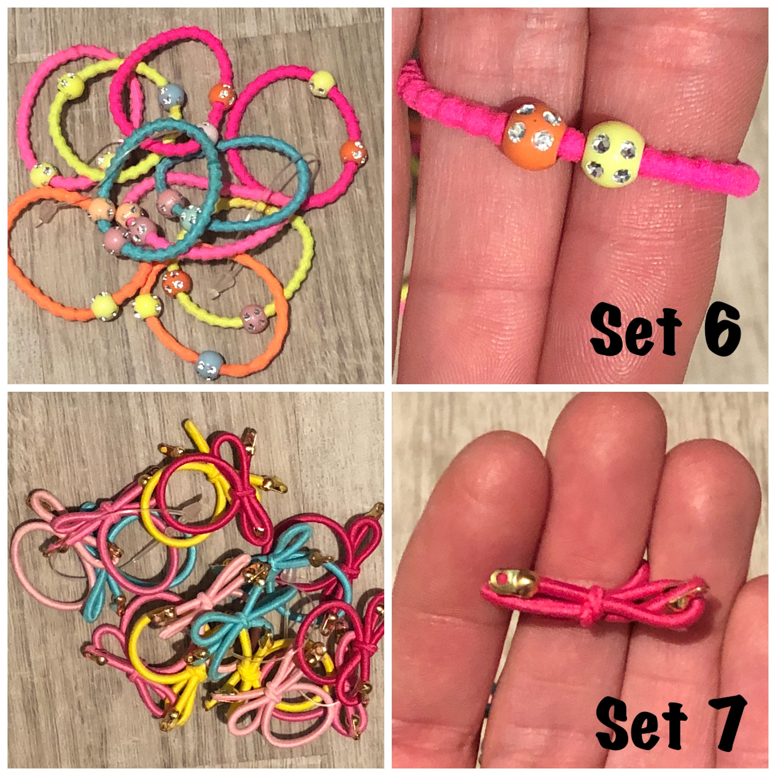 Little Girl Beaded Hair Ties Set of 10 Etsy