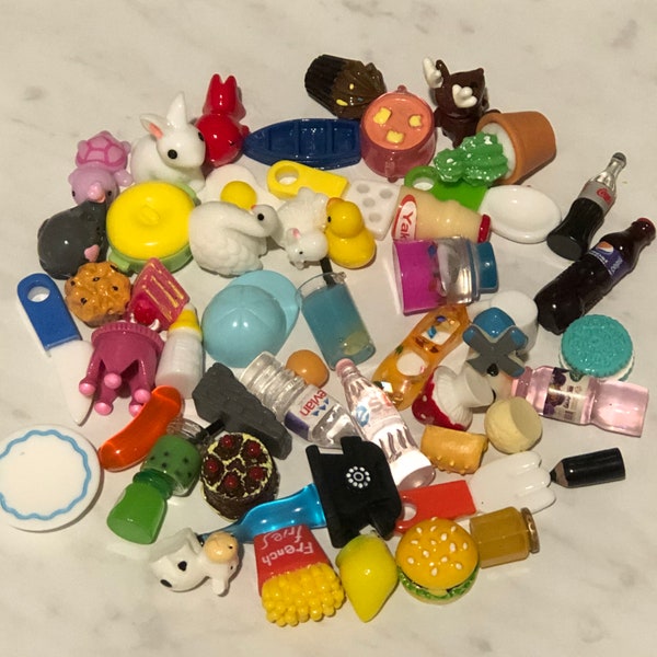 Small 3D Resin Trinkets for I Spy Bags and Bottles, sensory bins, teaching, education, games, tiny toys- No Duplicates