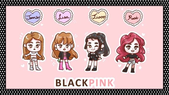 black pink sticker
