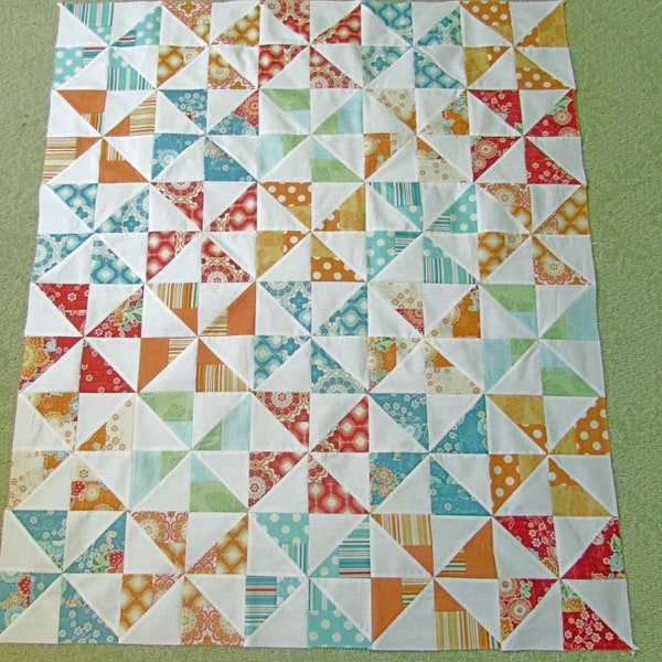 Jelly Roll Pinwheel Quilt Pattern/PDF Quilt Pattern