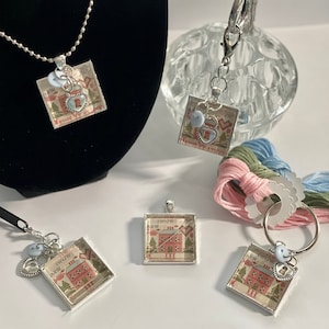 Exklusiv - Jessie Watson - freigegeben von Hands Across the Sea Thread Keep - Scissor Fob - Needleminder - Zipper Pull - Halskette