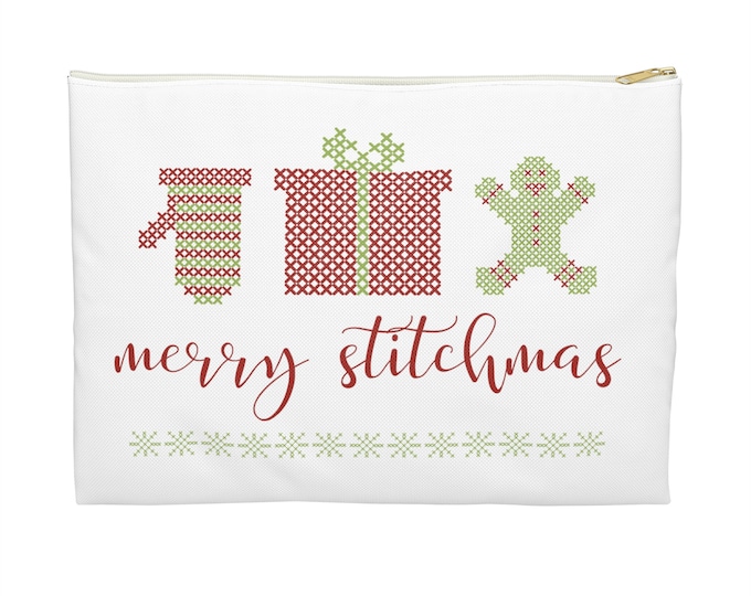 Merry Stitchmas - Dual Image Accessory Pouch