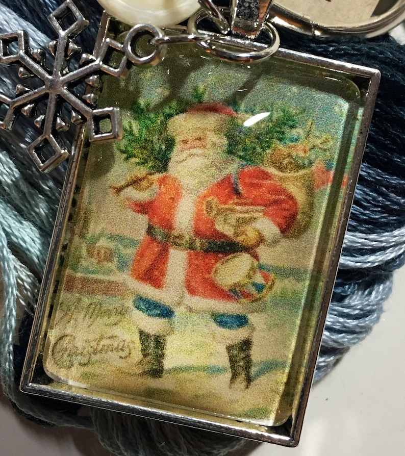 Santa #10 Twelve Days of Santa Series - Thread Keep - Scissor F Santa #10 Twelve Days of Santa Series - Thread Keep - Scissor F