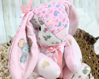 Memory Bunny, keepsake bunny, actual birth height weight bunny