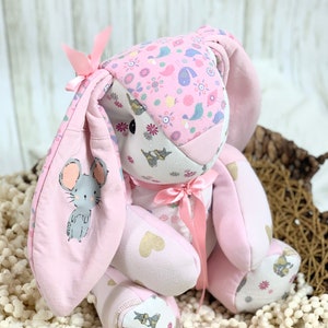 Memory Bunny, keepsake bunny, actual birth height weight bunny