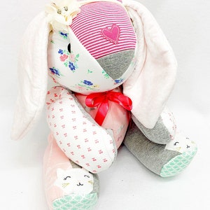 Memory Bunny, keepsake bunny, actual birth height weight bunny image 5