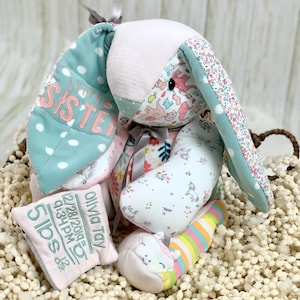 Memory Bunny, keepsake bunny, actual birth height weight bunny image 9