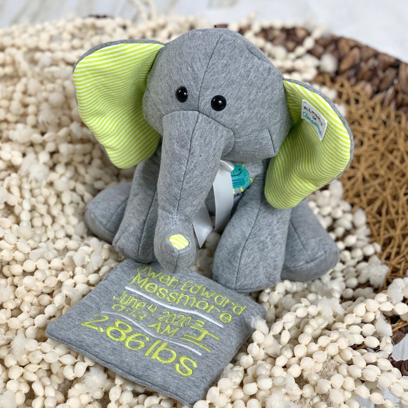Memory Elephant Keepsake Elephant Actual Birth Height and Etsy