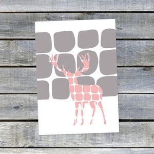 Postcard {The pink deer}
