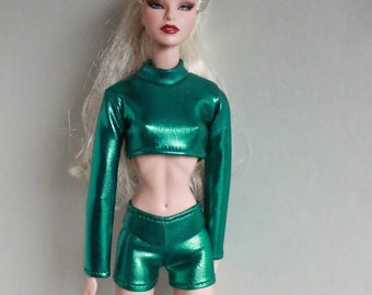Top and shorts for fashion dolls
