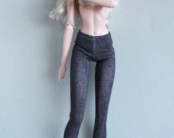 Leggings in jeans look and plain colors for fashion dolls / Fashion Royalty Momoko