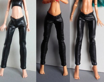 Faux leather leggings for fashion dolls