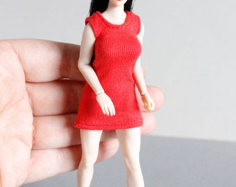 1/12 Skala ärmelloses Kleid für Modepuppen