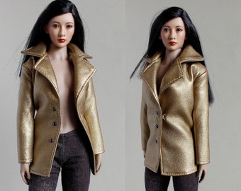 Faux leather jacket for Phicen s23b / s17b / s47b dolls