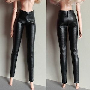 Faux leather leggings for fashion dolls