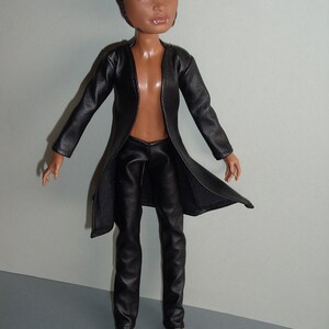 Faux leather jacket for male fashion dolls