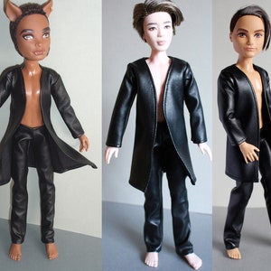 Faux leather jacket for male fashion dolls