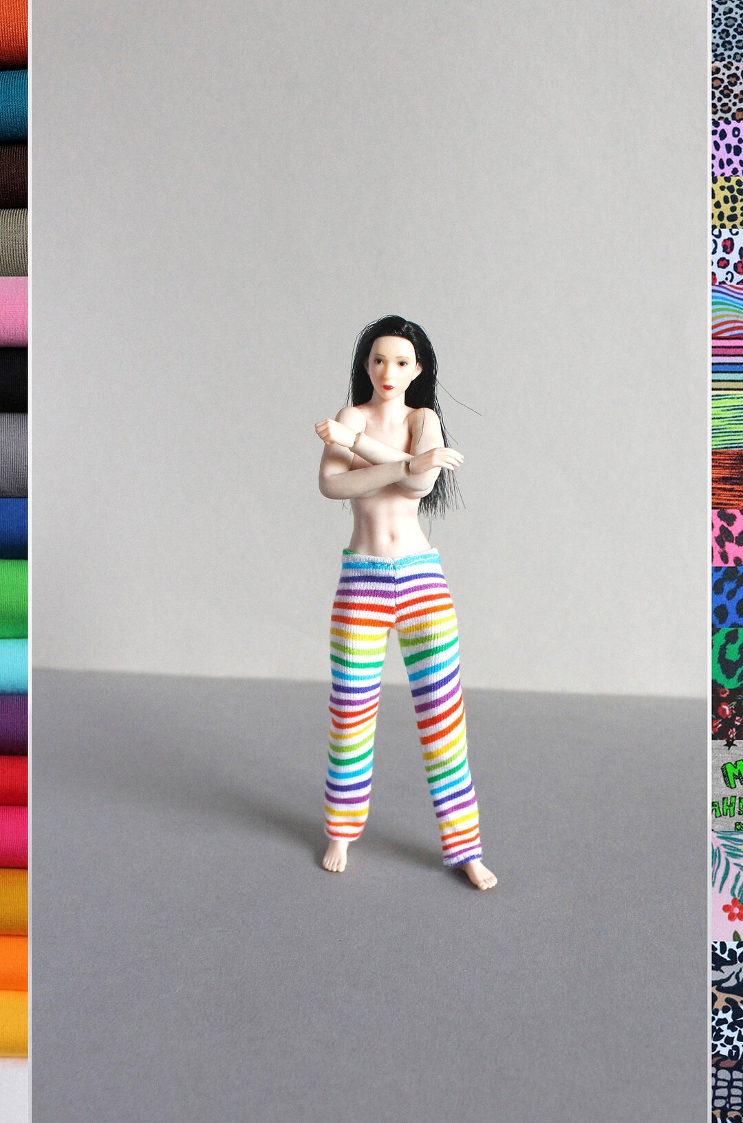 1/6 Skinny Jeans With Belt For 12" PHICEN Hot Toys VERYCOOL Female Figure USA - Foto 3