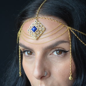 Bohemian floral headchain, persephone headpiece