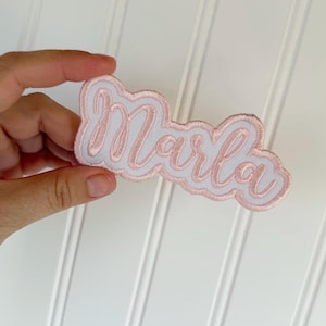 Custom Embroidered Felt Iron On Name Patch