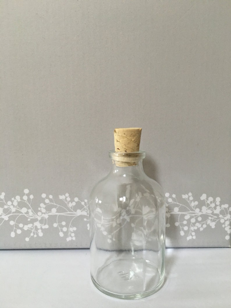 1 Small Glass Sample Bottle With Cork any Quantities Supplied Etsy
