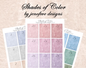 Shades of Color Printable Papers by jenofeve designs