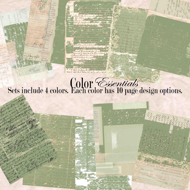Color Essentials "Set #1" Printable Paper Collection by jenofeve designs image 5