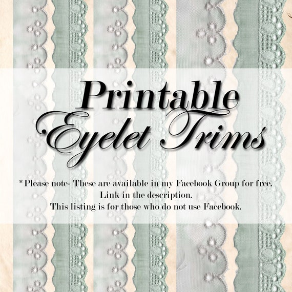 Printable Eyelet Trim  jenofeve designs