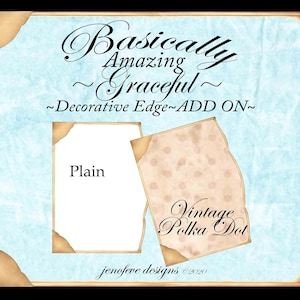 Fondamentalement étonnant ~ Bord décoratif gracieux ~ POLKADOT VINTAGE & Plain ~ AJOUTER sur des modèles imprimables