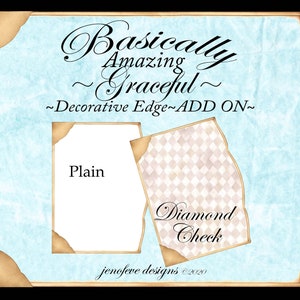 Fondamentalement incroyable ~ Bord décoratif gracieux ~ DIAMOND CHECK & Plain ~ AJOUTER sur des modèles imprimables