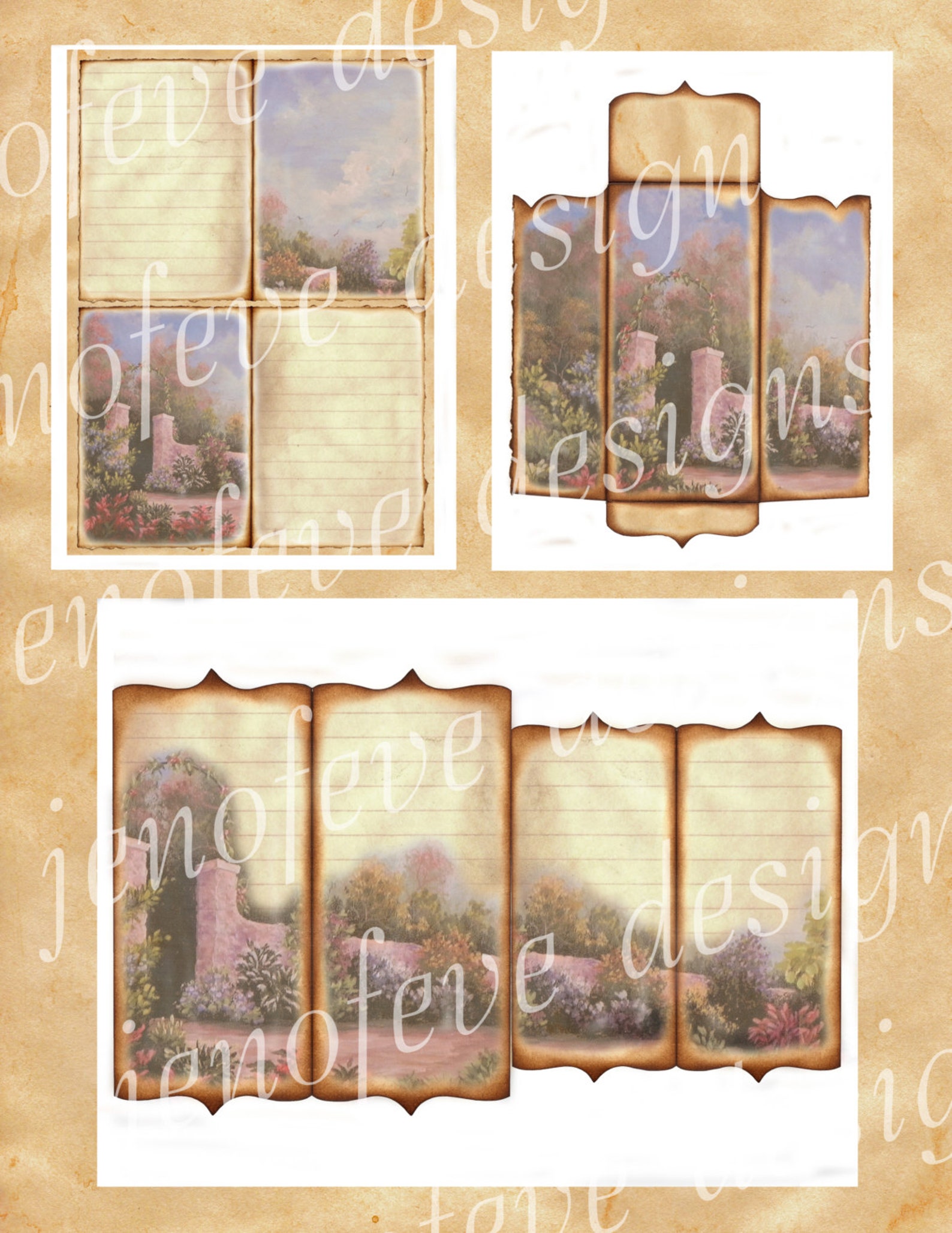 Secret Garden printable Vintage Mini Album - Etsy
