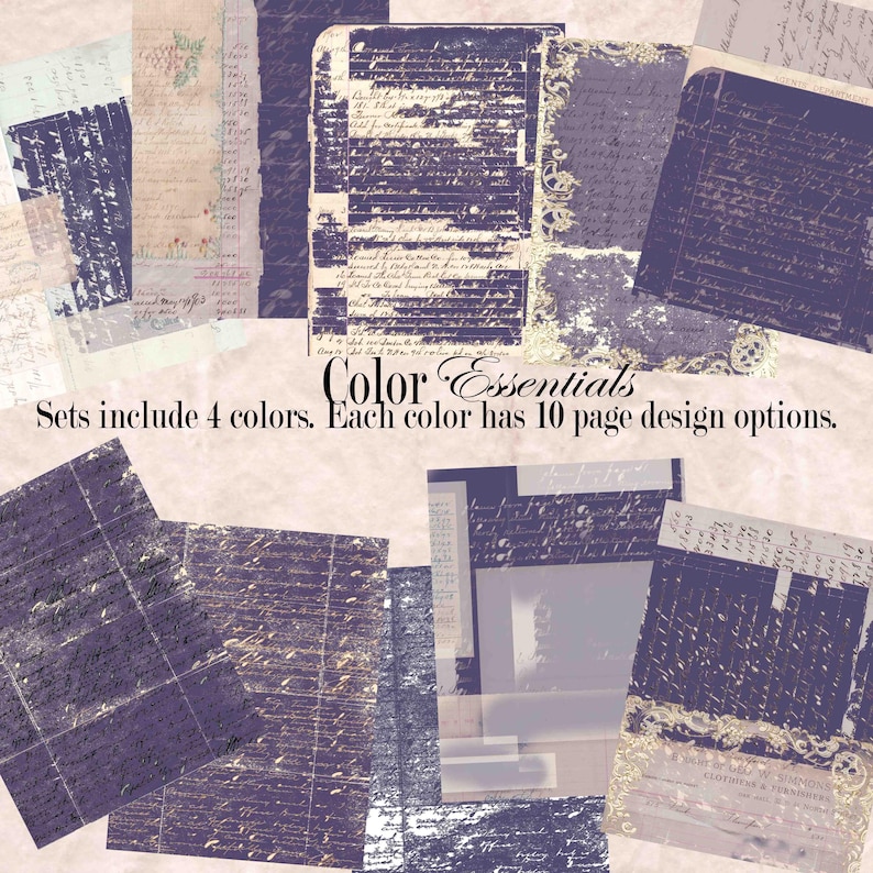 Color Essentials "Set #3" Printable Paper Collection by jenofeve designs image 4