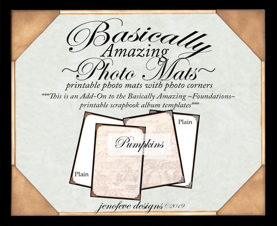 Basically Amazing~Photo Mats~Pumpkins & Plain~ADD-ON Printable photo mats