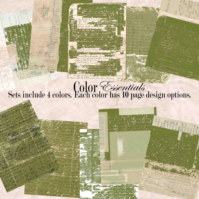 Color Essentials "Set #1" Printable Paper Collection by jenofeve designs image 4