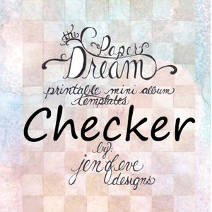 The Paper Dream Printable Mini Album Templates in Checker and Plain