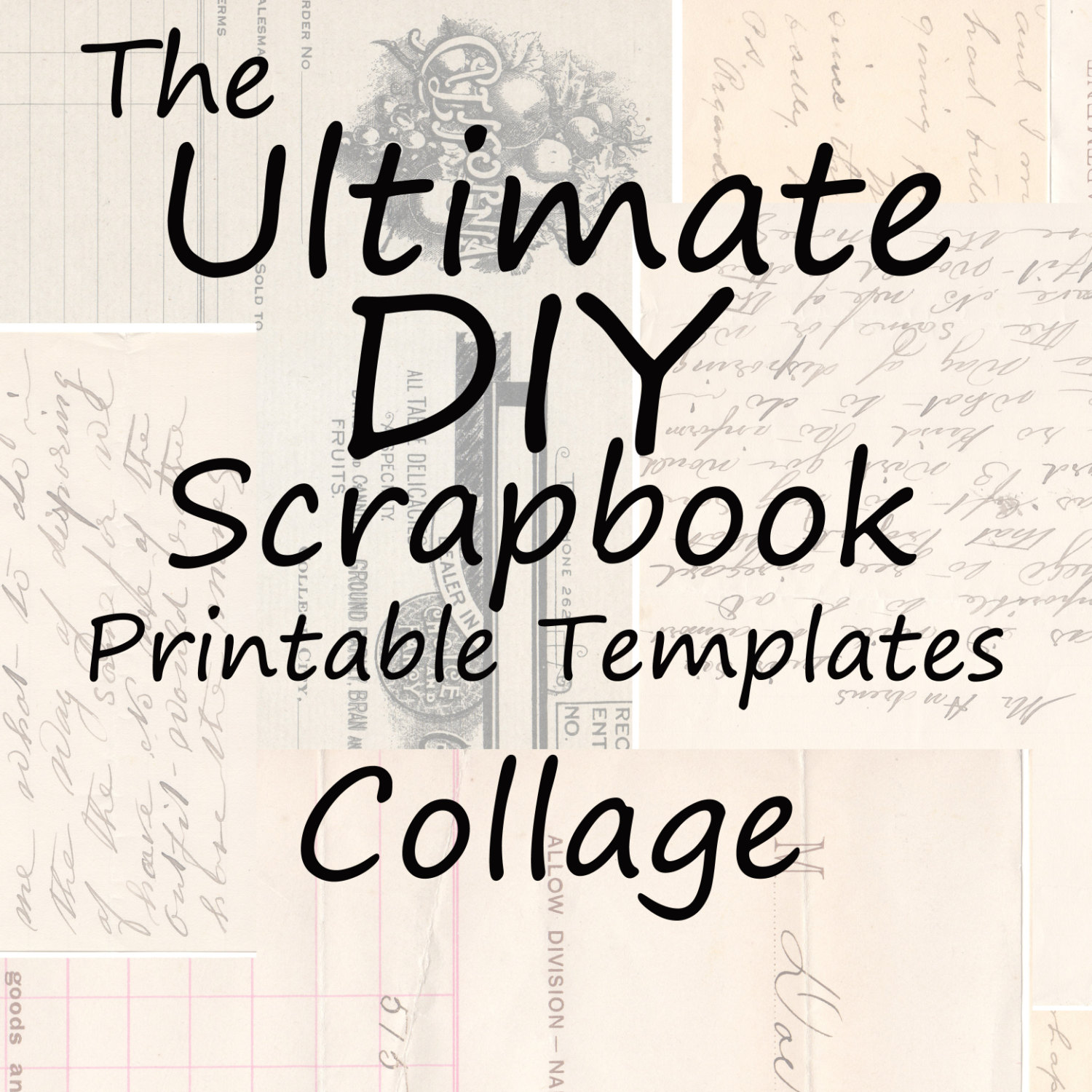 The Ultimate DIY Scrapbook Printable Templates Collage Plain - Etsy