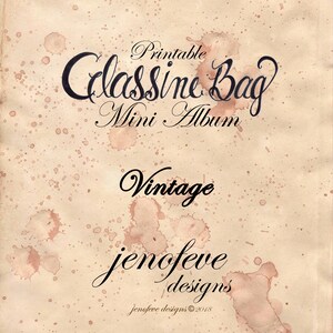 Glassine Bag~vintage, Coffee Stained, &amp; Plain~printable Mini Album ...