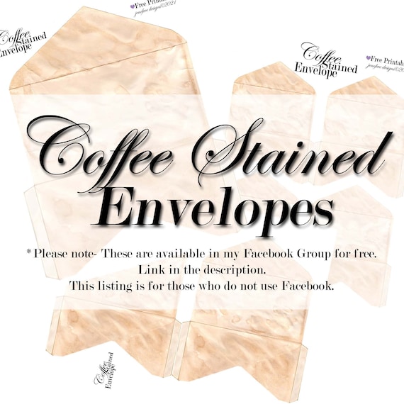 Coffee Stained Envelopes  jenofeve designs