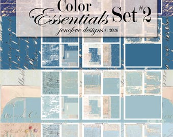 Color Essentials "Set #2" Printable Paper Collection by jenofeve designs